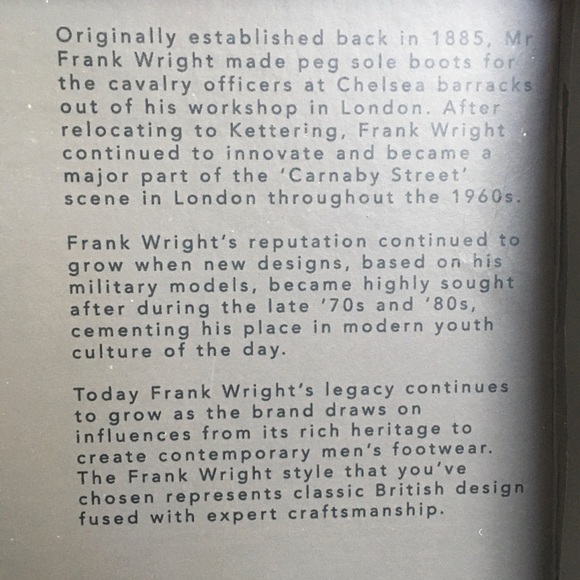 Frank Wright Black Leto Derby dress SHOES Men 10 - Picture 6 of 7